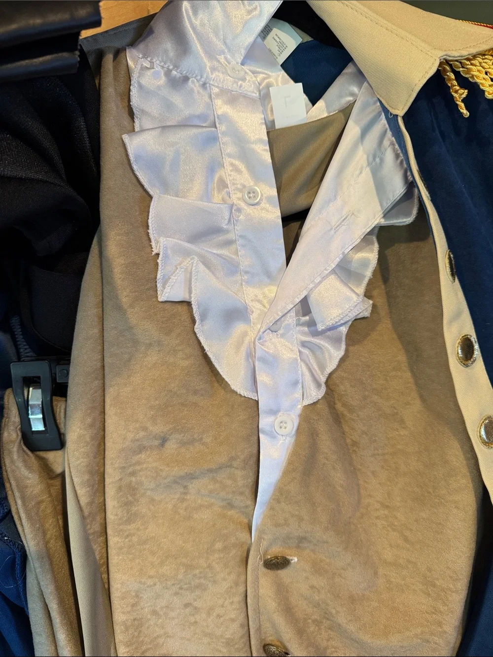 George Washington Navy Blue & Cream Historical Costume Coat and Breeches